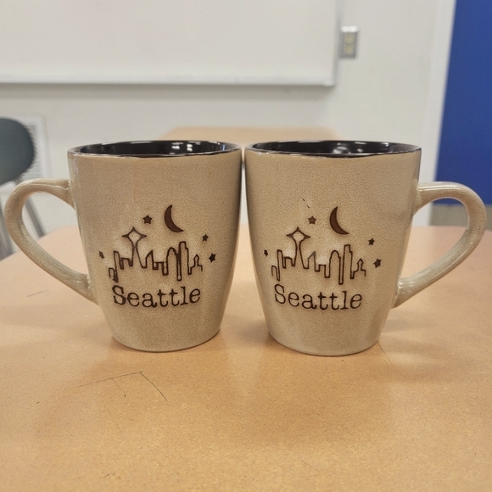 SNCO ☕SET of 2 "Seattle Coffee Capital Of The World" Mugs [NWT] - Picture 11 of 11